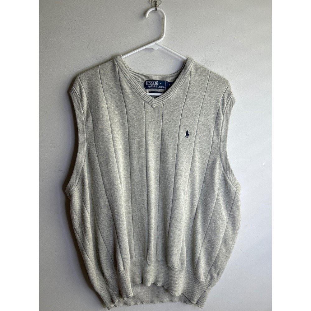 Polo Ralph Lauren Beige Sweater Vest Mens Large